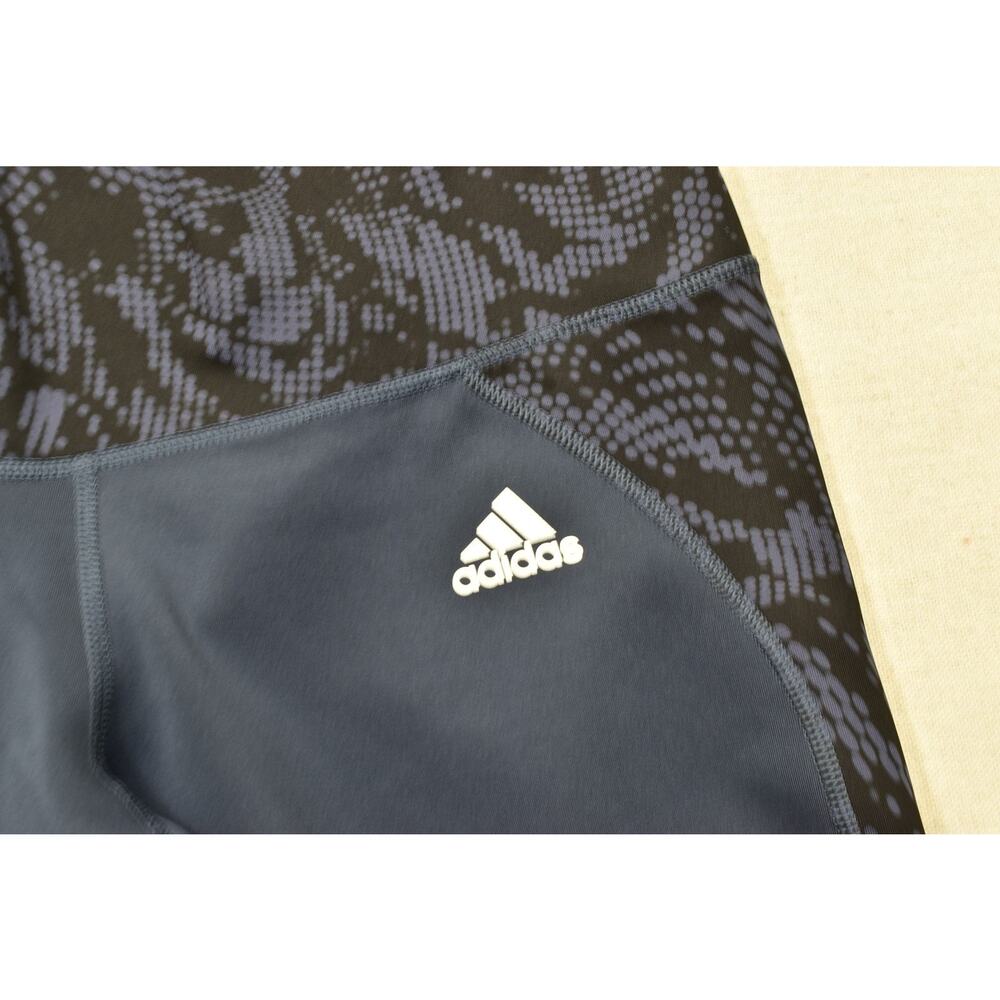 Adidas Climalite Women's Navy Blue & Black Patterned Athletic Leggings Regular S - Picture 5 of 8